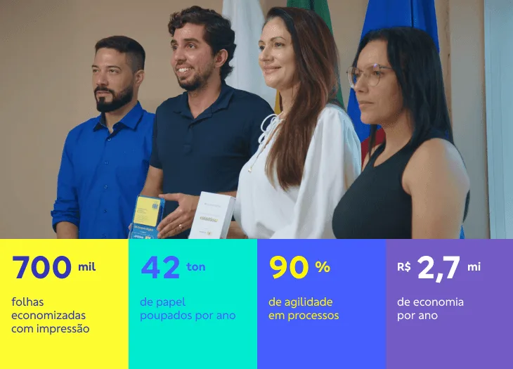 Cerimônia de implantação da BB Governo Digital em um município