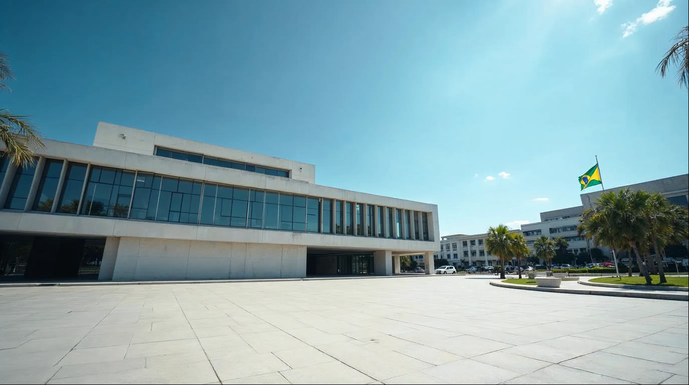 Fachada de prédio público representando uma autarquia municipal