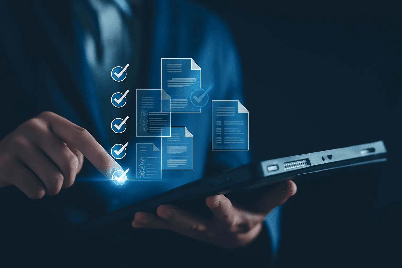 Tela de computador exibindo painel digital com dados e gráficos