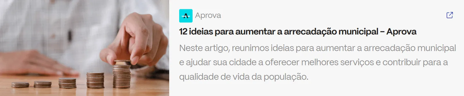 Mão empilhando moedas, representando aumento da arrecadação municipal e equilíbrio do ciclo orçamentário