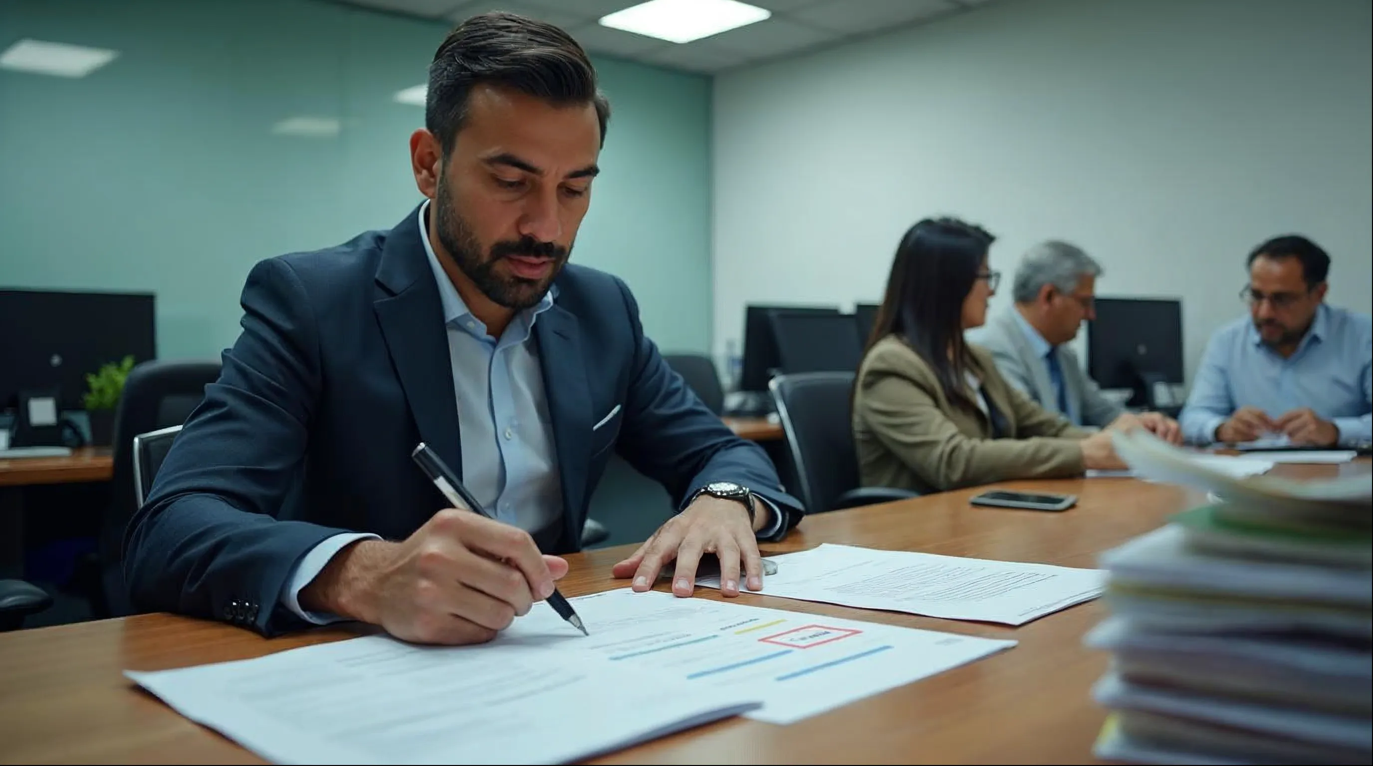 Servidor público analisa documentação de dispensa de licitação