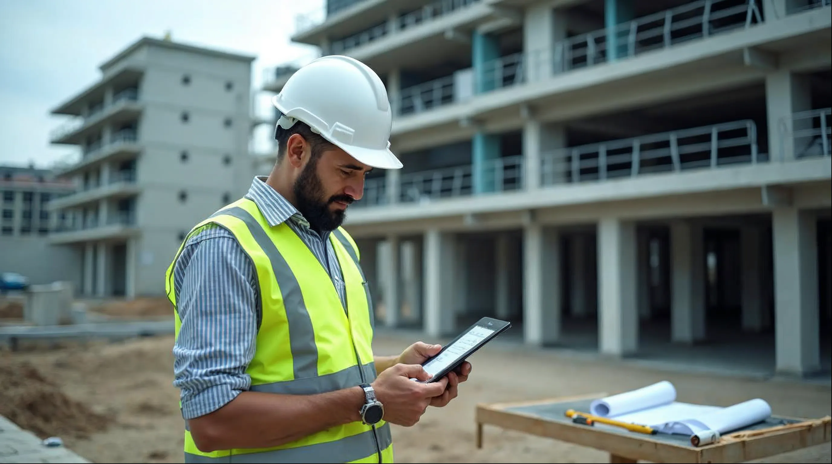 Fiscalização de obras na prefeitura com registro digital de vistoria
