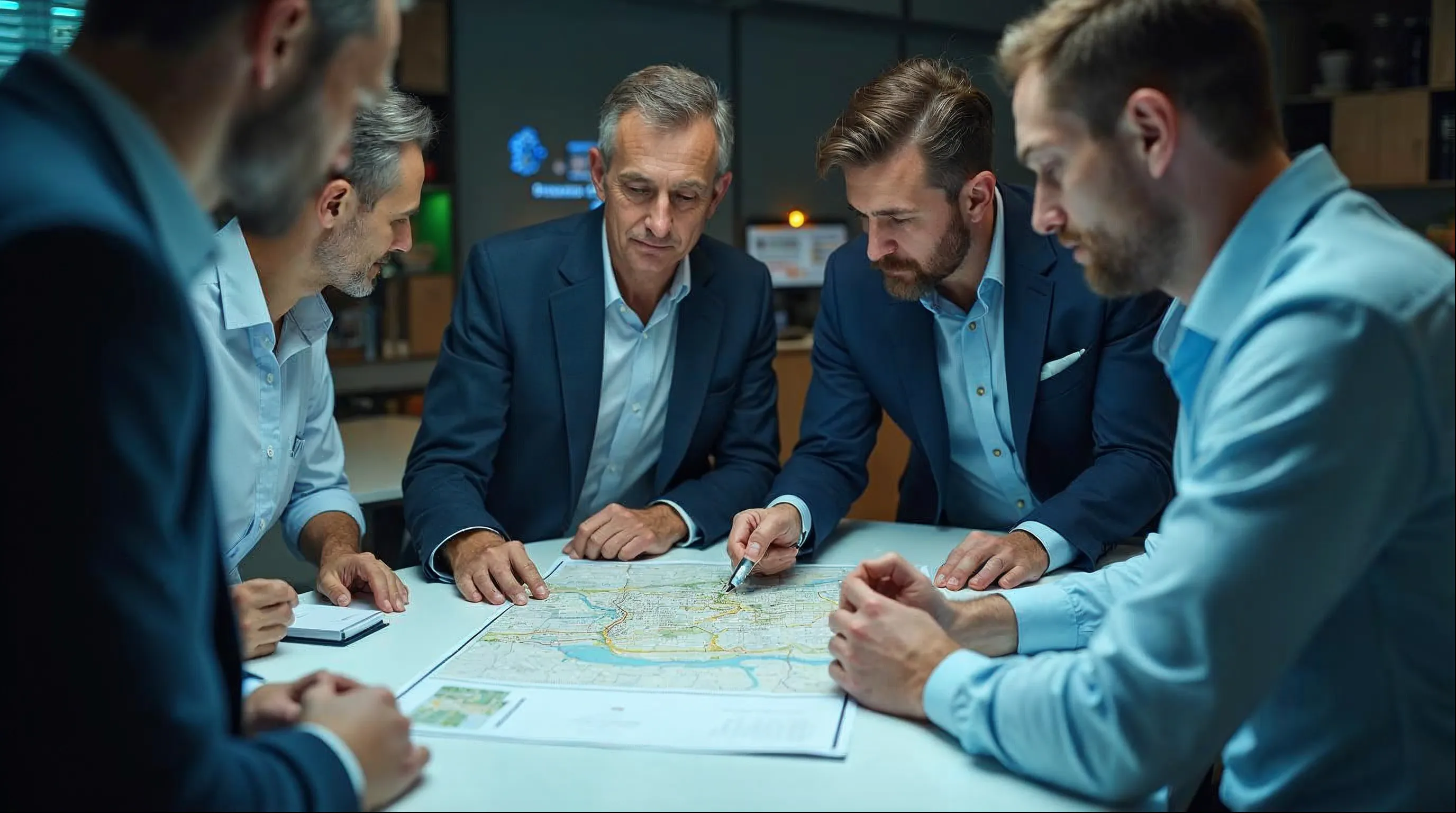 Equipe municipal analisa cadastro imobiliário e planejamento urbano para aplicar o IPTU progressivo.