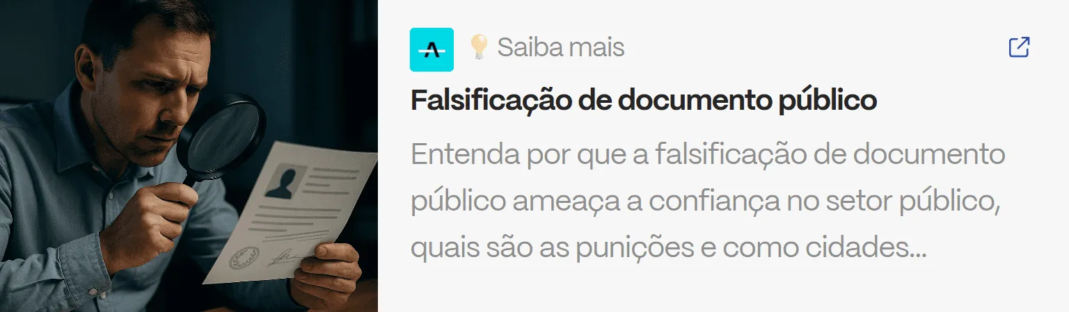Homem analisa documento com lupa, representando a importância da verificação e autenticidade de documentos públicos.