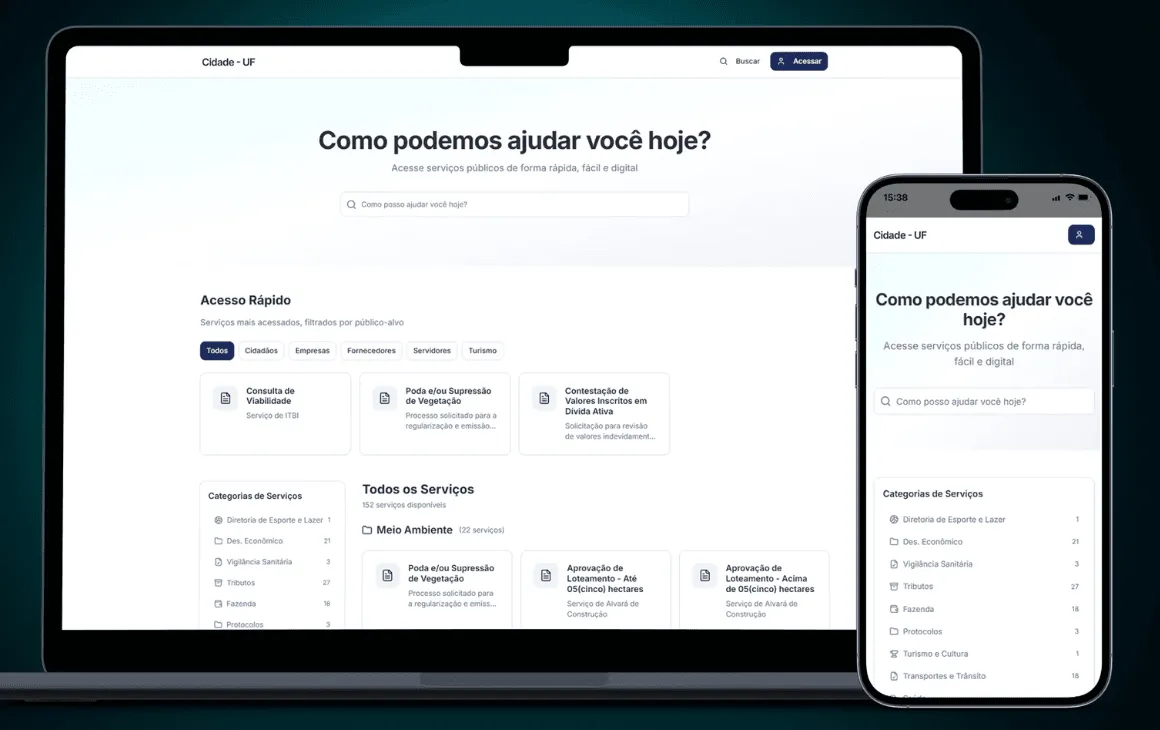 Tela de computador exibindo painel digital com dados e gráficos