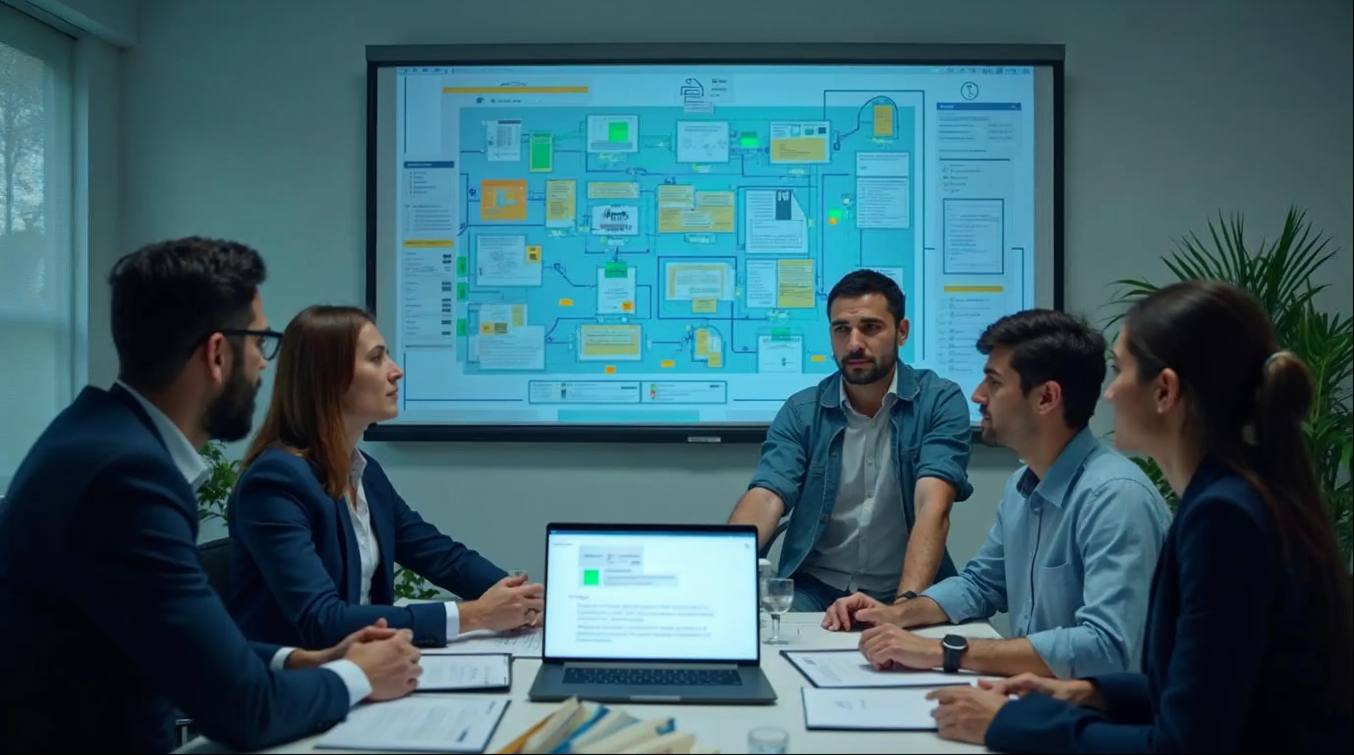 Arquivista municipal organizando documentos físicos e digitais para gestão documental