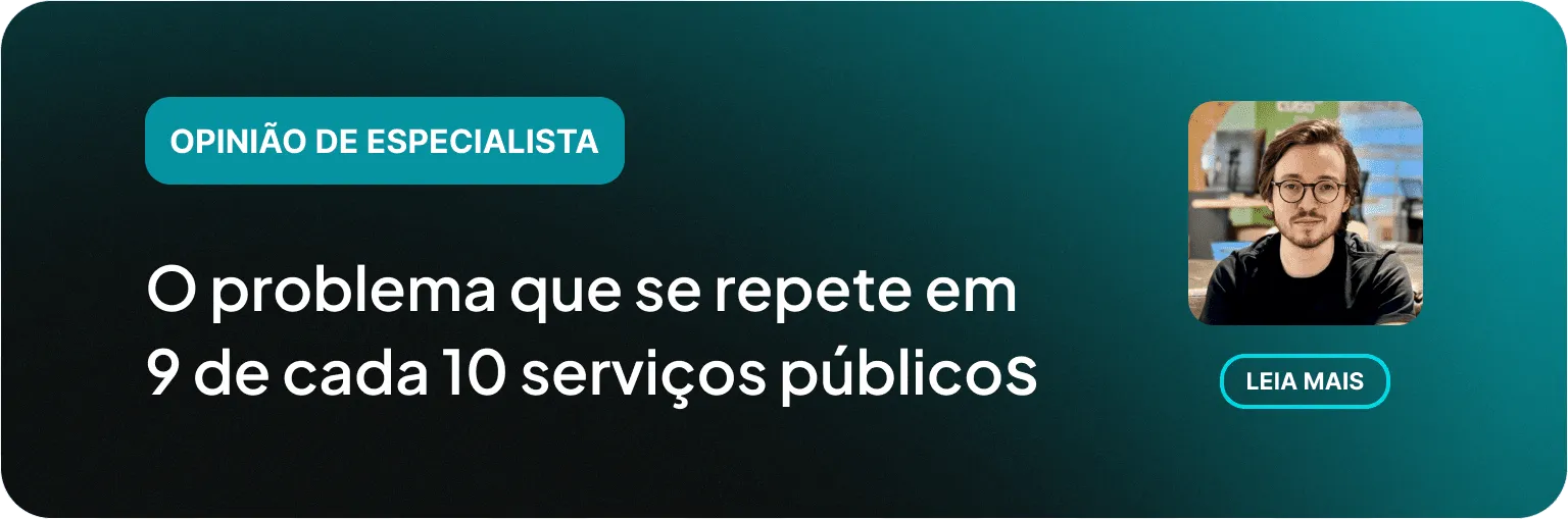 Banner com especialista da Aprova abordando desafios da gestão pública e oportunidades de automação com triagem digital.