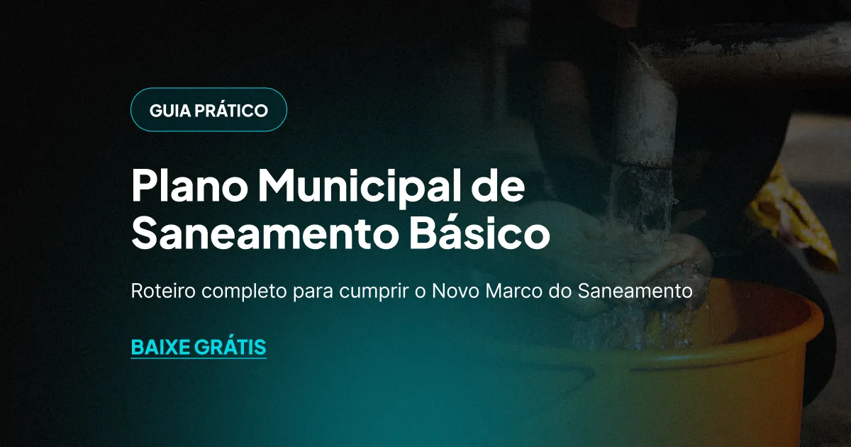 Capa do guia do Plano Municipal de Saneamento Básico