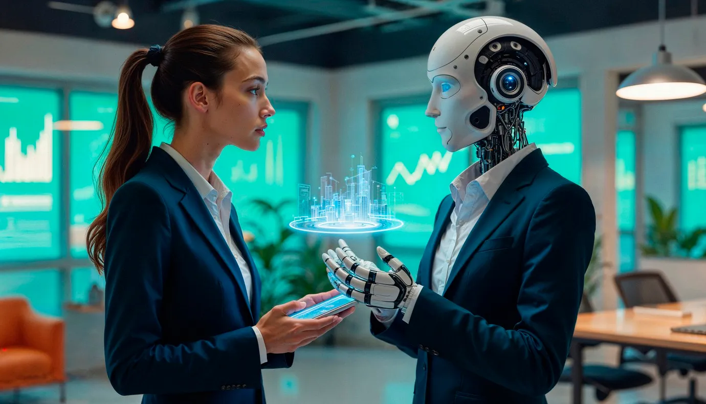 Tela de computador com painel de inteligência artificial aplicada à gestão pública